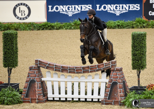 Isabella David in the equitation contest