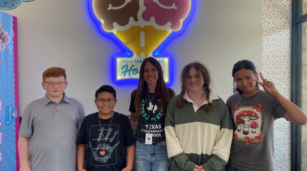 Virtual students meet in person for the first time at Howdy Homemade Ice Cream